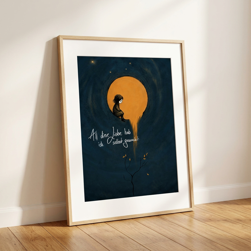 Kunstdruck „Mondmädchen“ – Limited Edition